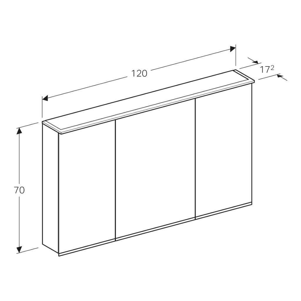 Geberit Option Plus 1200mm Mirror Cabinet 500.597.P5.1