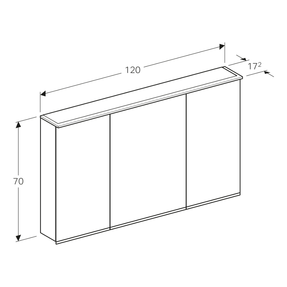 Geberit Option Plus 1200mm Mirror Cabinet 500.597.P5.1