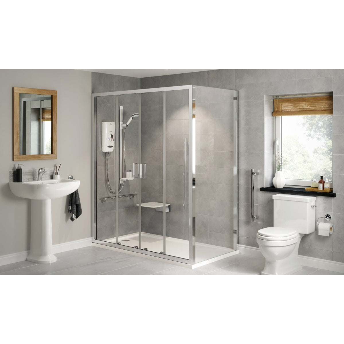 Mira Advance Flex Thermostatic Electric Shower White 8.7 KW 1.1785.003.