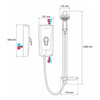 Mira Advance Flex Thermostatic Electric Shower 9.8kW White 1.1785.004.