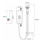 Mira Advance Flex Extra Thermostatic Shower White 8.7 KW 1.1785.005.