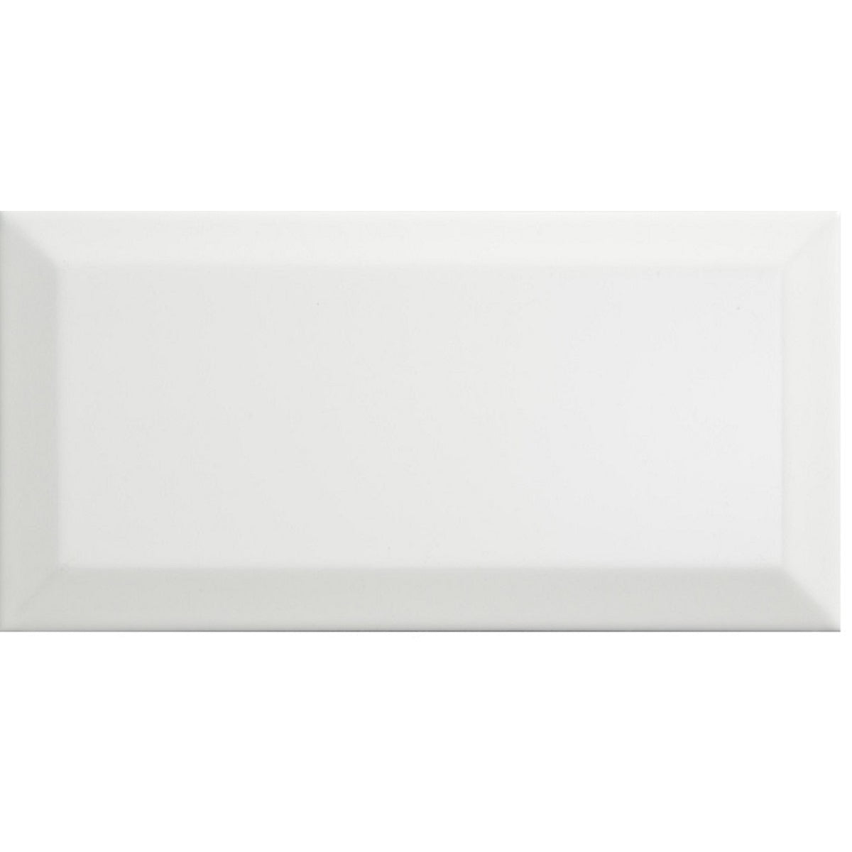 Verona Metro White Gloss Ceramic Tile 100 x 200mm Pack of 50 824975.