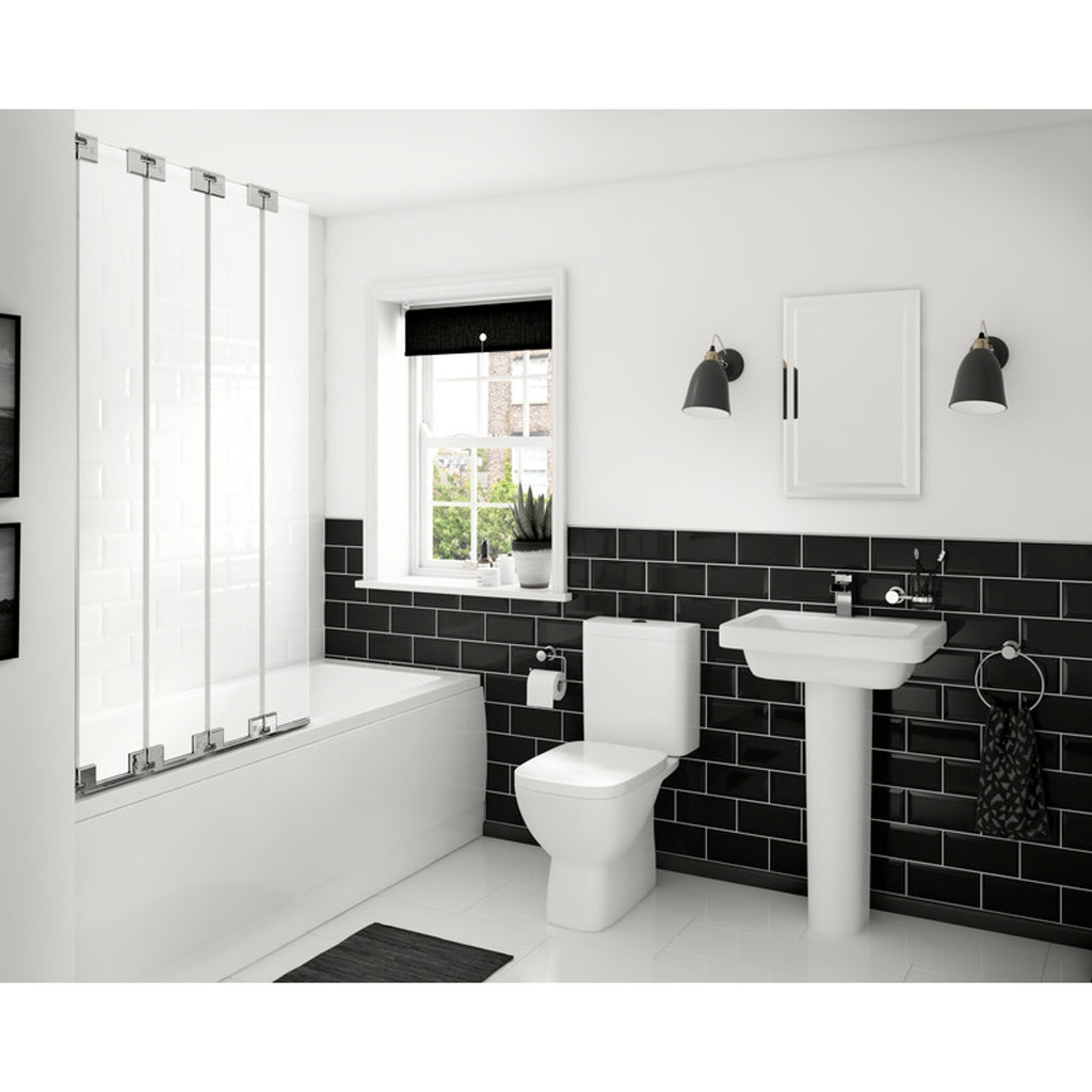Verona Metro White Gloss Ceramic Tile 100 x 200mm Pack of 50 824975.
