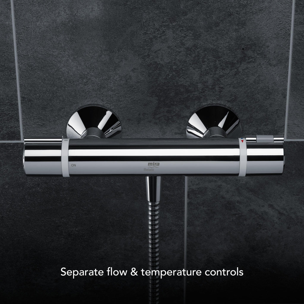 Mira Relate EV Single Outlet Thermostatic Bar Shower Mixer Chrome 2.1878.001
