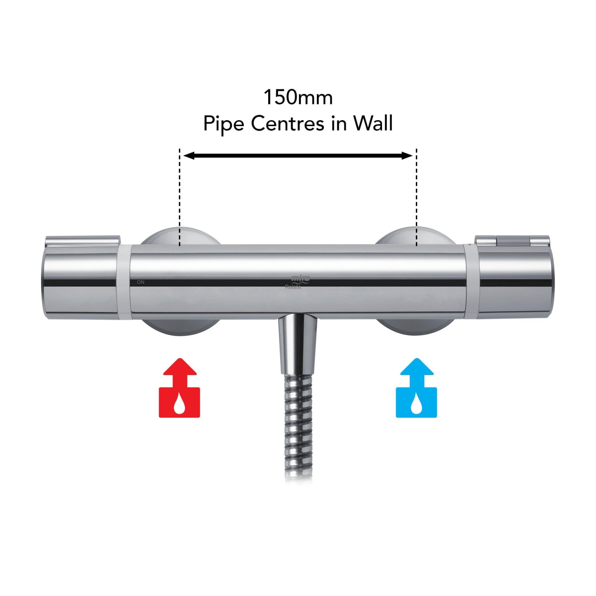 Mira Relate EV Single Outlet Thermostatic Bar Shower Mixer Chrome 2.1878.001