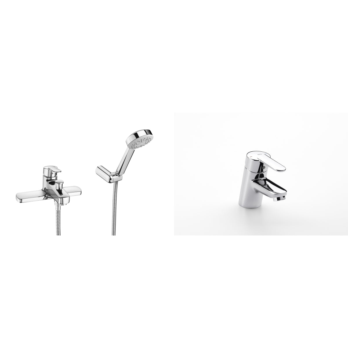 Roca Victoria Basin Mixer and Bath Shower Mixer M Pack