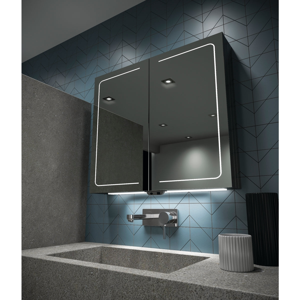 HiB Vapor 80 Mirror Cabinet 51600