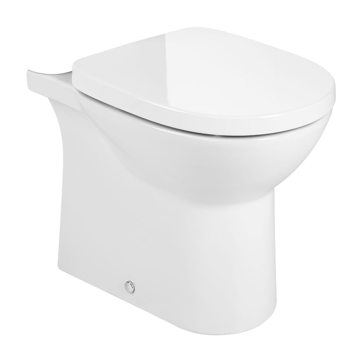 Roca Debba Round Rimless Close-Coupled  Open Back Toilet Pan White