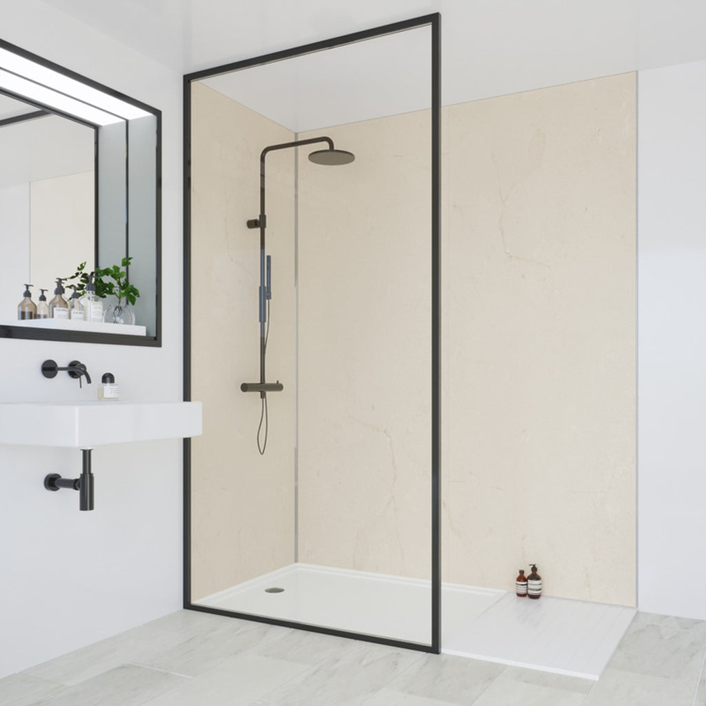 Multipanel Classic Bathroom Wall Panel Unlipped 2400 x 1200mm Marfil Cream 9477 MP9477SHR.