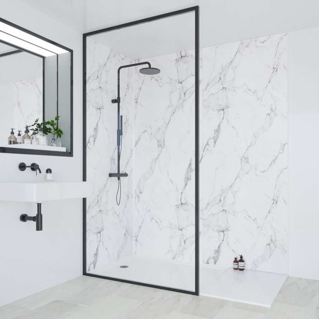 Multipanel Linda Barker Hydrolock 2400 x 1200mm Calacatta Marble ML3460SHRHLTG17.
