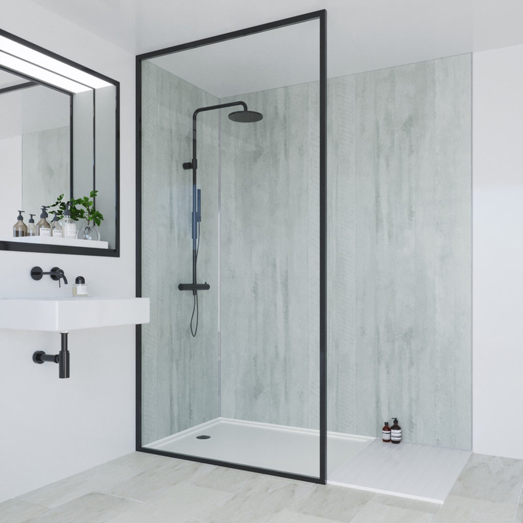 Multipanel Linda Barker Bathroom Wall Panel Hydrolock Concrete Formwood 2.4 M x 598mm ml6362STDHLTG17.