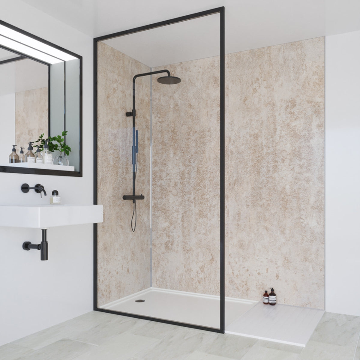 Multipanel Linda Barker Bathroom Wall Panel Hydrolock Stone Elements 2.4 M x 598mm ml8831STDHLTG17.