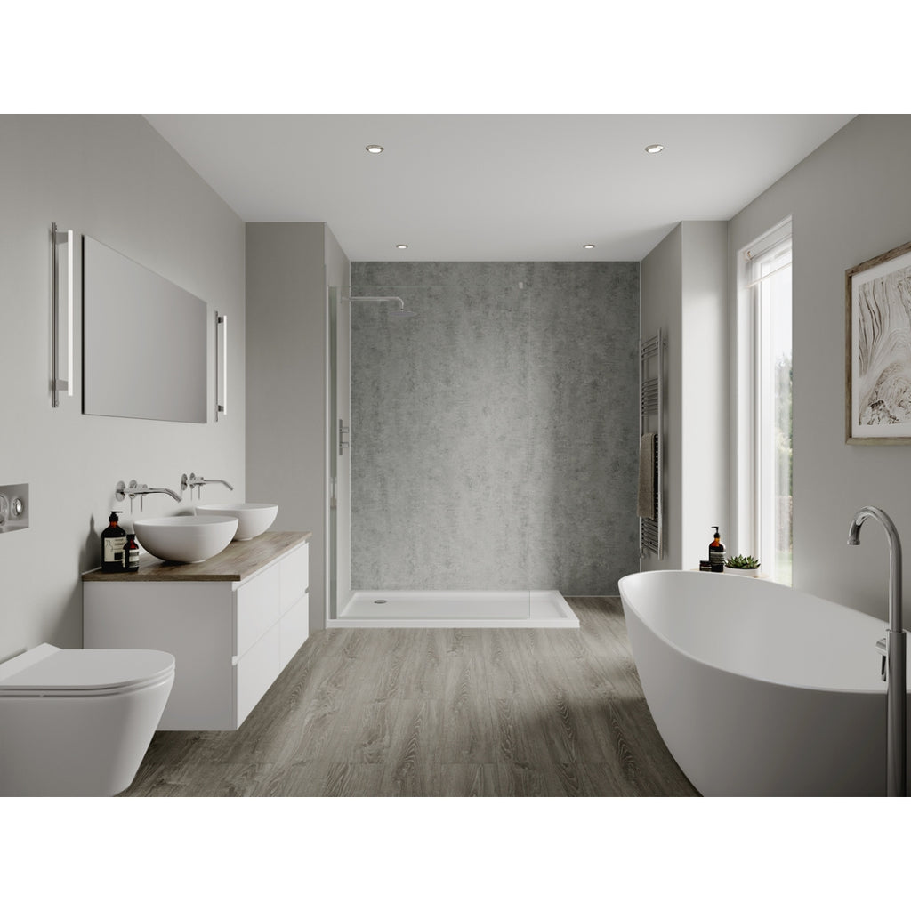 Multipanel Linda Barker Bathroom Wall Panel Unlipped Concrete Elements 2.4 M x 1.2 M ml8830SHR.