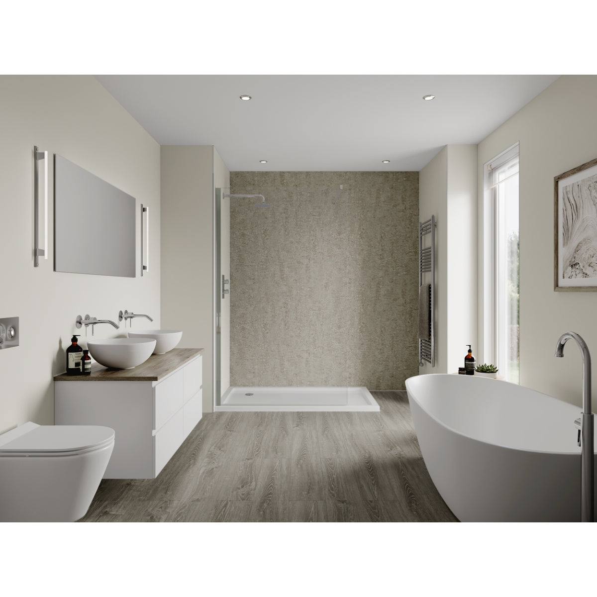 Multipanel Linda Barker Bathroom Wall Panel Unlipped Stone Elements 2.4 M x 1.2 M ml8831SHR.