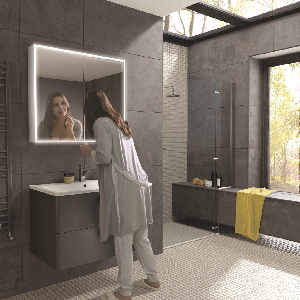 HiB Qubic 60 Bathroom Cabinet Double Door 46500