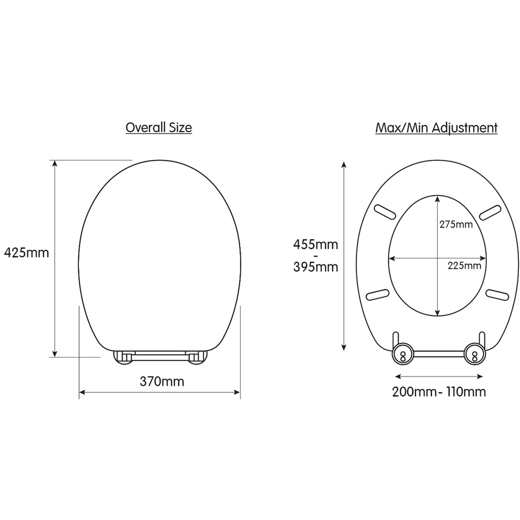 Croydex Victoria Flexi-fix Slimline Thermoset Toilet Seat White