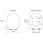 Croydex Victoria Flexi-fix Slimline Thermoset Toilet Seat White