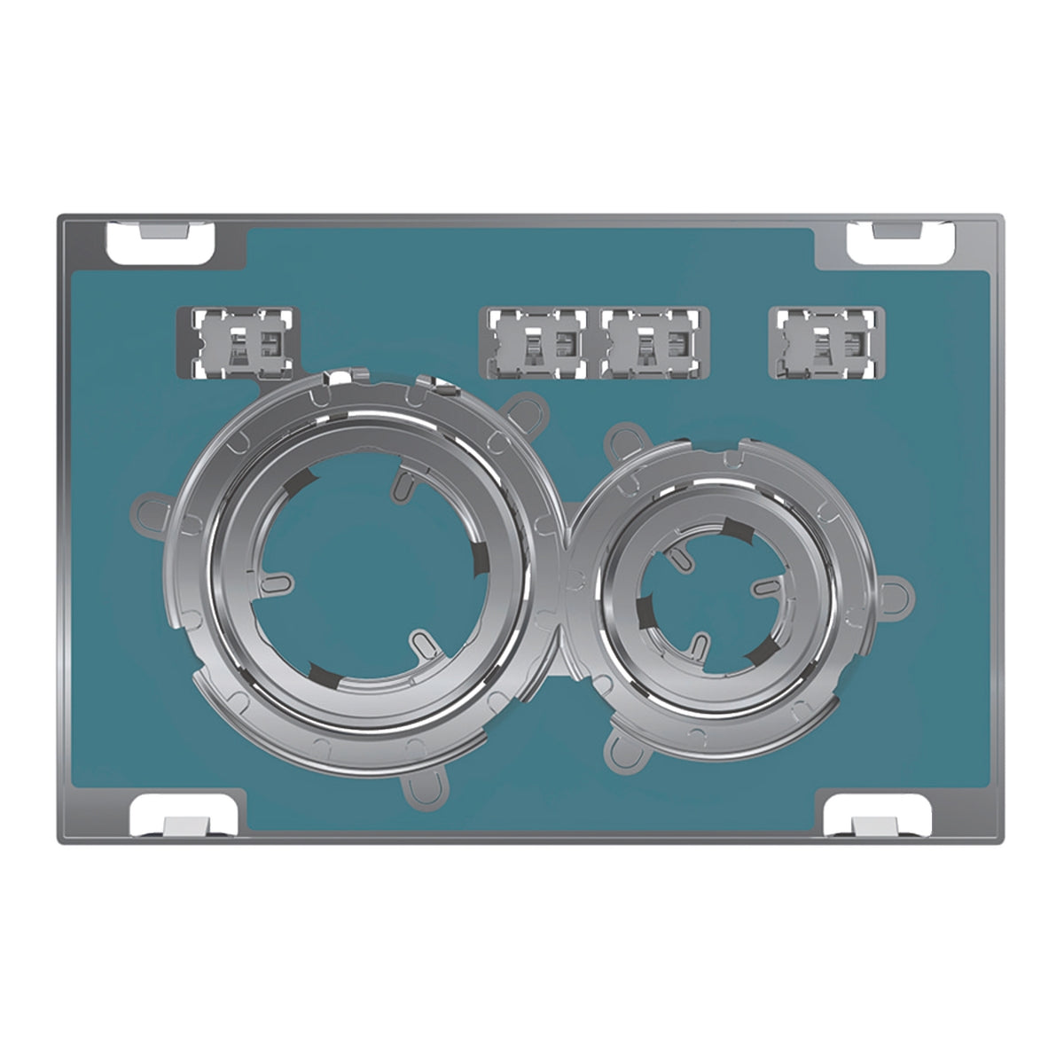 Geberit Sigma21 Customisable Dual Flush Plate - Customised / Chrome 115.884.00.1