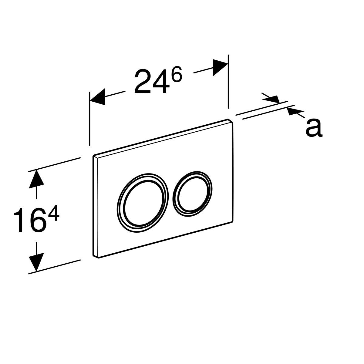 Geberit Sigma21 Dual Flush Plate - Mustang Slate / Chrome 115.884.JM.1