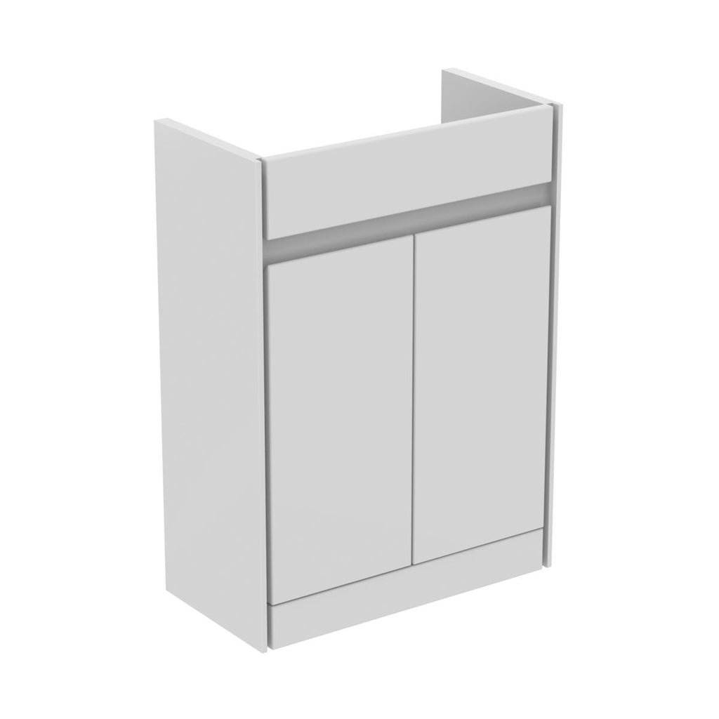 Ideal Standard Philosophy 600mm Floor StandingVanity Unit 2 Door Gloss White + Matt White
