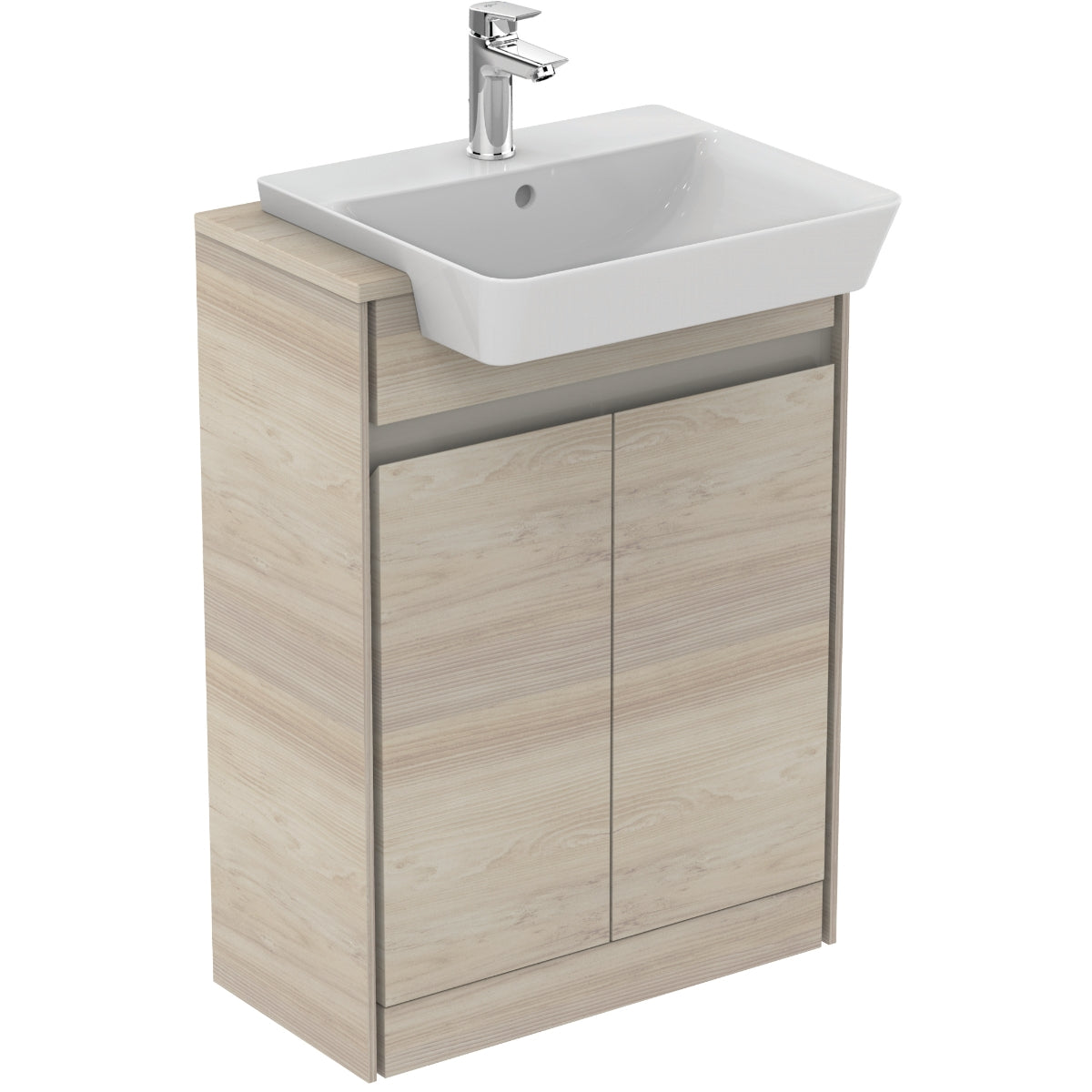 Ideal Standard Philosophy Floor Standing Vanity Unit 600mm Wood Light Brown and Matt Light Brown