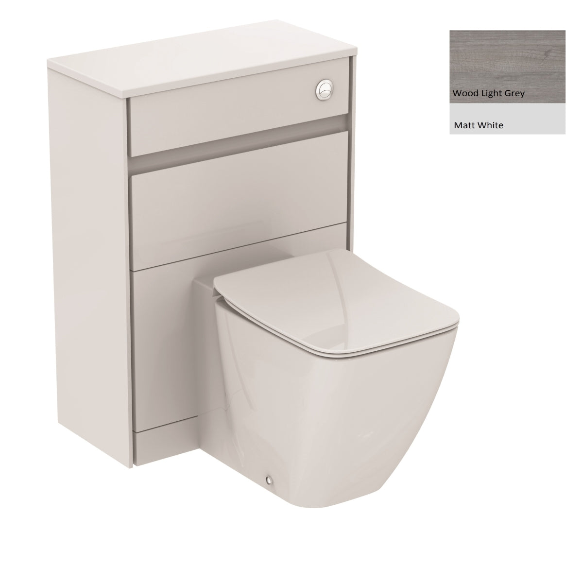 Ideal Standard Philosophy Water Closet Unit 600mm Wood Light Grey and Matt White