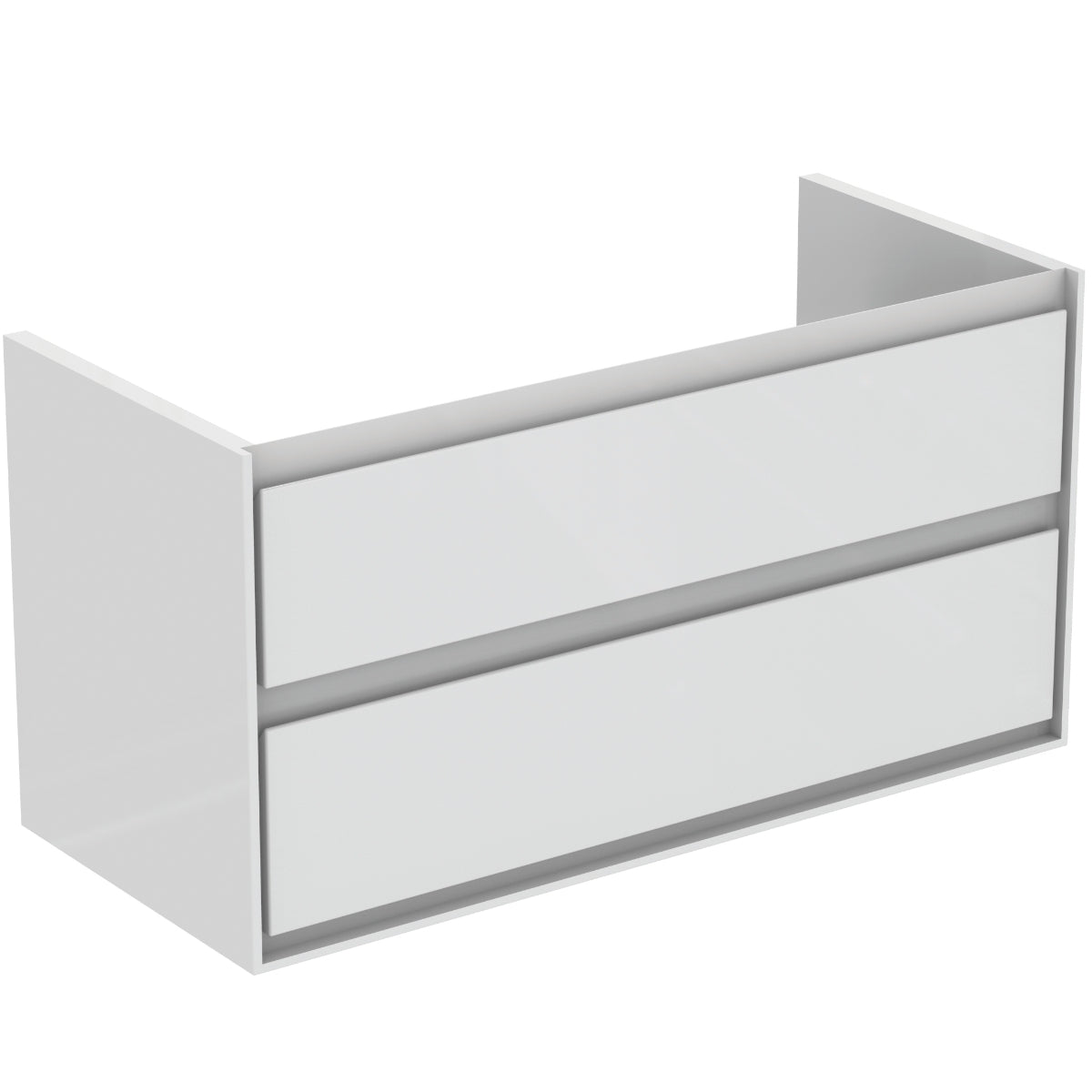 Ideal Standard Philosophy Vanity Unit 1000mm Gloss White & Matt White 2 Drawer