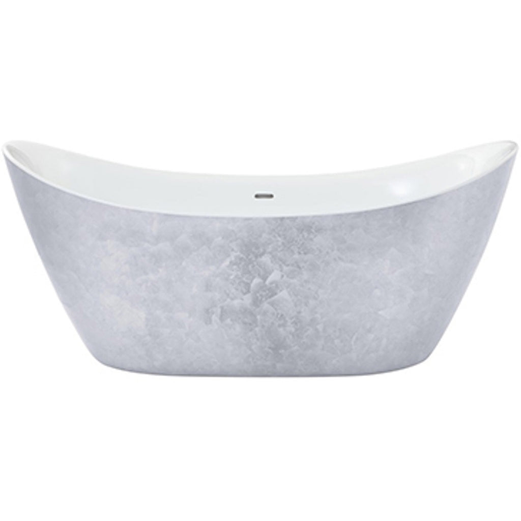 Heritage Hylton Freestanding Acrylic Bath Stainless Steel Effect