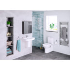 Roca Debba Close  Coupled Closed Back Pan, Cistern + Soft Close Seat