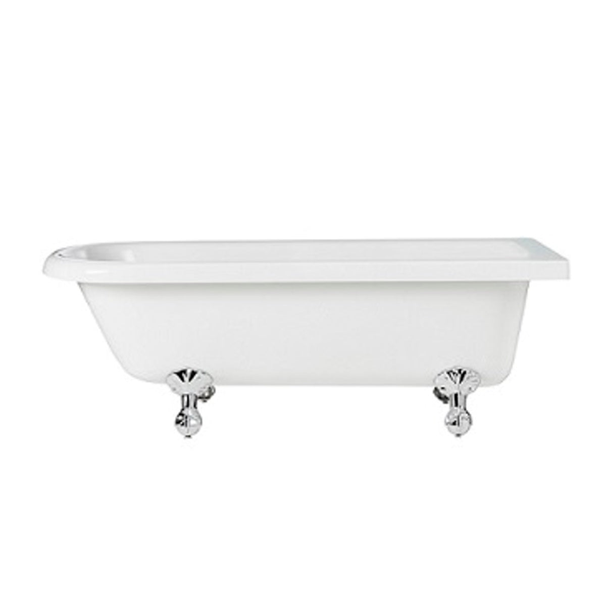 Heritage Tilbury Corner Freestanding Acrylic Bath, Right Handed, 1665(W) x 710(D) x 400)mm - Feet Required  White