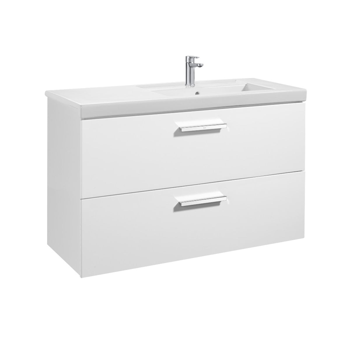 Roca Prisma Base Unit 790 x 450mm - 2 Soft-close Drawers - Gloss White