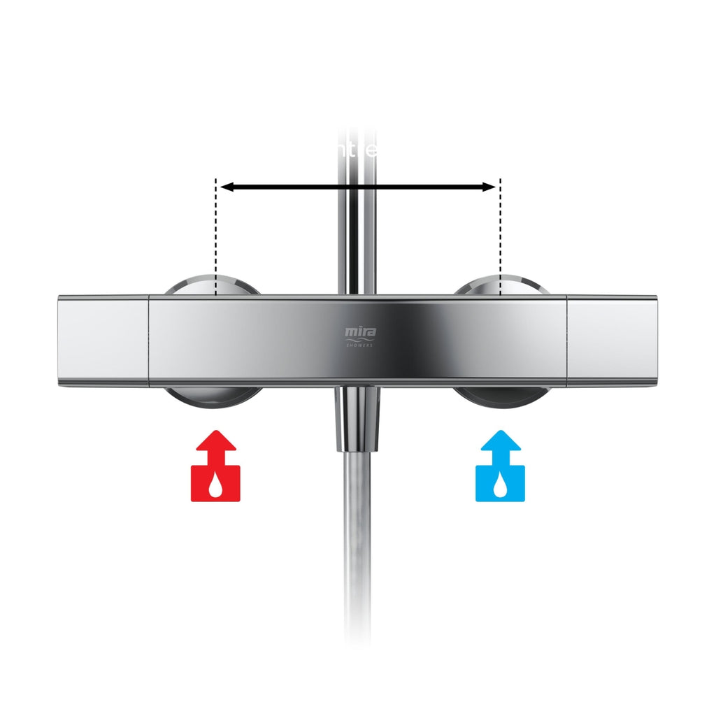 Mira Honesty ERD Dual Thermostatic Bar Mixer Shower with Adjustable and Fixed Head. 1.1901.002