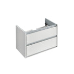 Ideal Standard Philosophy 800mm Wall Hung Vanity Unit 2 Drawers Gloss White + Matt Light Grey