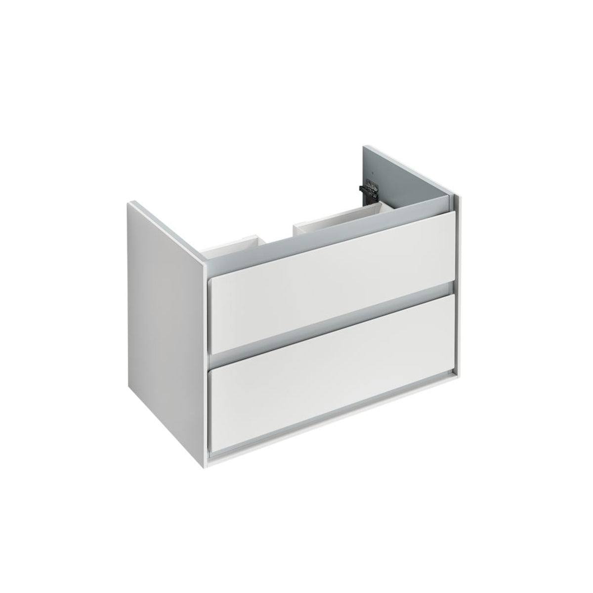 Ideal Standard Philosophy 800mm Wall Hung Vanity Unit 2 Drawers Gloss White + Matt Light Grey