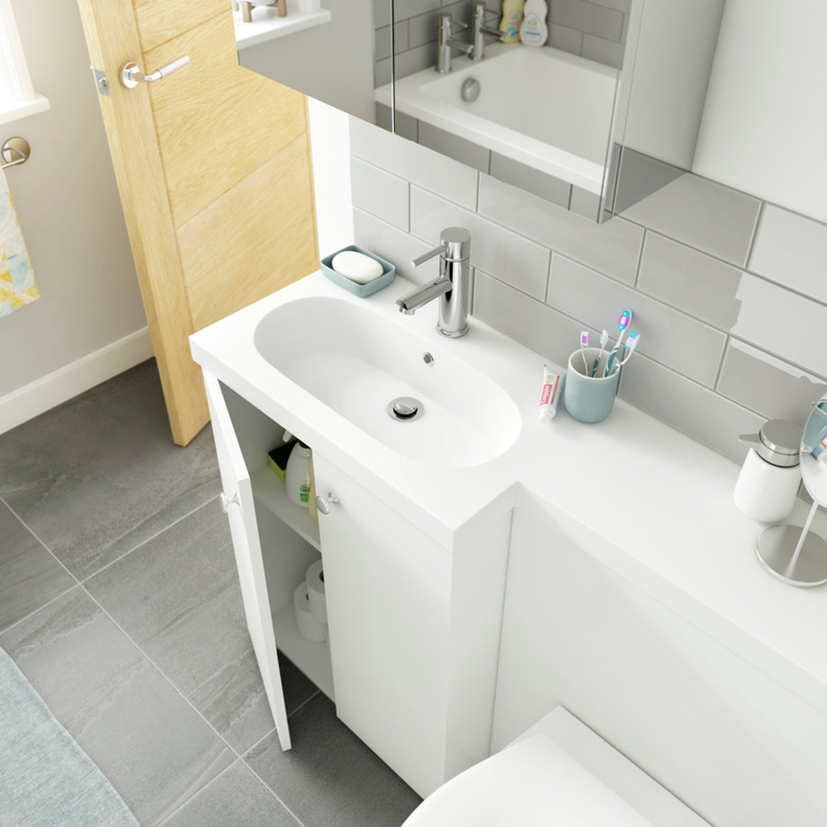 Johnson Tiles Savoy Steel Gloss Ceramic Tile 3100 x 300mm Pack of 34