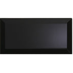 Metro Black Gloss Ceramic Tile 100 x 200mm Pack of 50