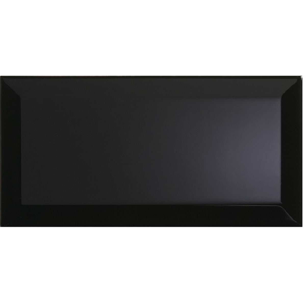 Metro Black Gloss Ceramic Tile 100 x 200mm Pack of 50