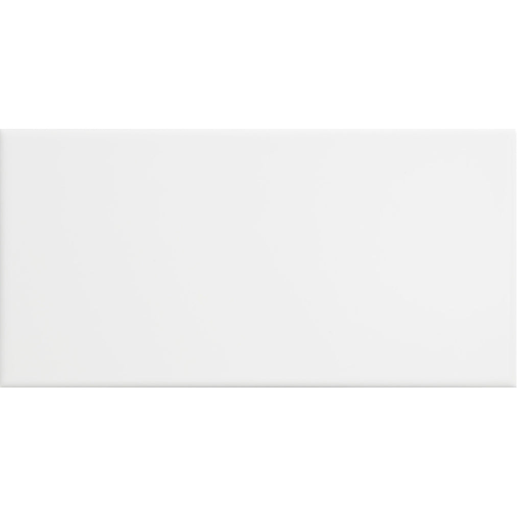 Verona City White Gloss Ceramic Tile 100 x 200mm Pack of 50
