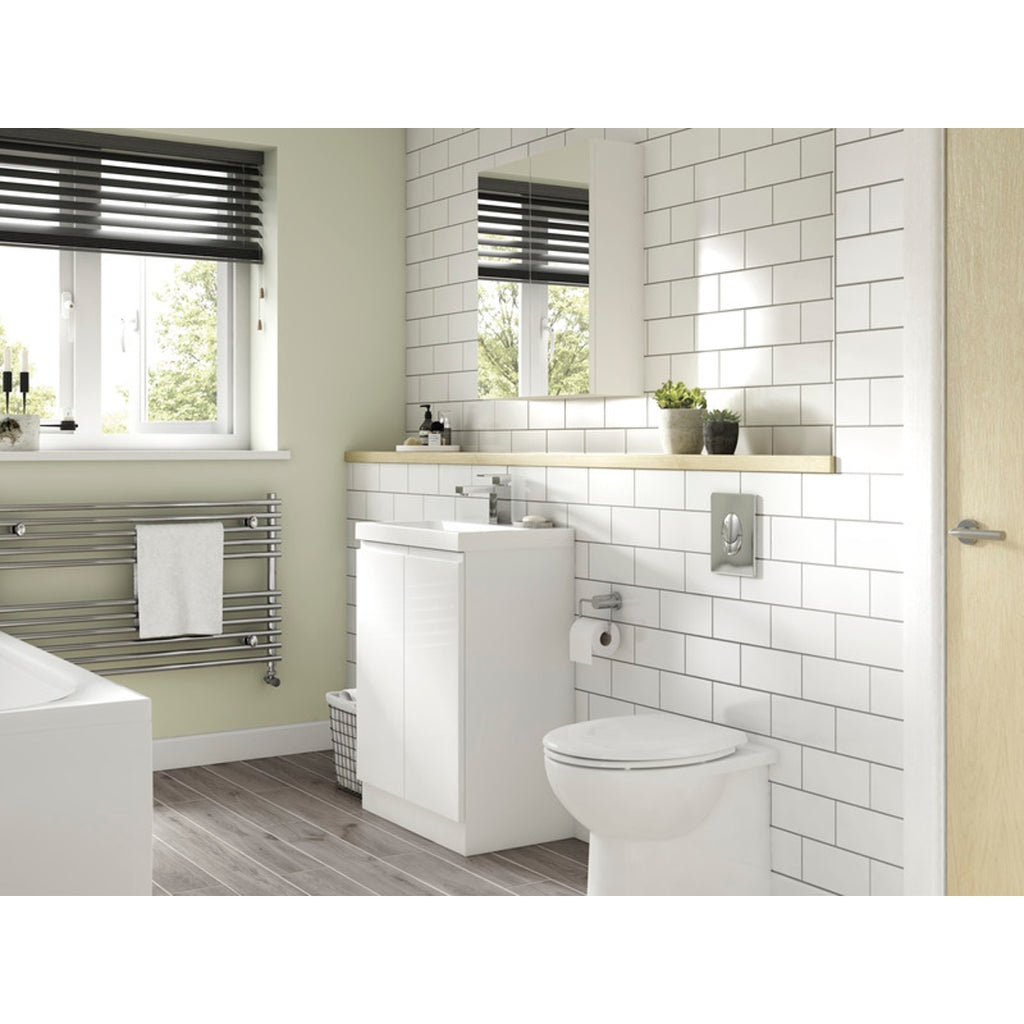 Verona City White Gloss Ceramic Tile 100 x 200mm Pack of 50