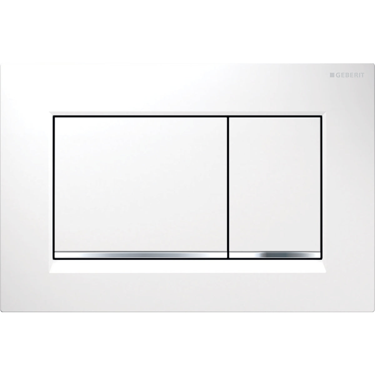 Geberit Sigma30 Dual Flush Plate - White/Gloss Chrome 115.883.KJ.1