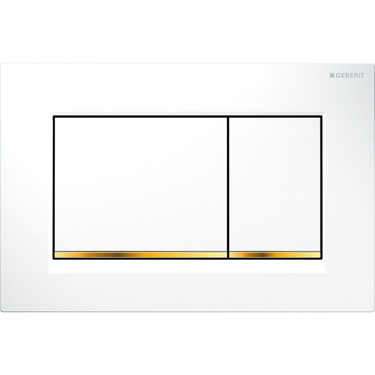 Geberit Sigma30 Dual Flush Plate - White/Gold 115.883.KK.1