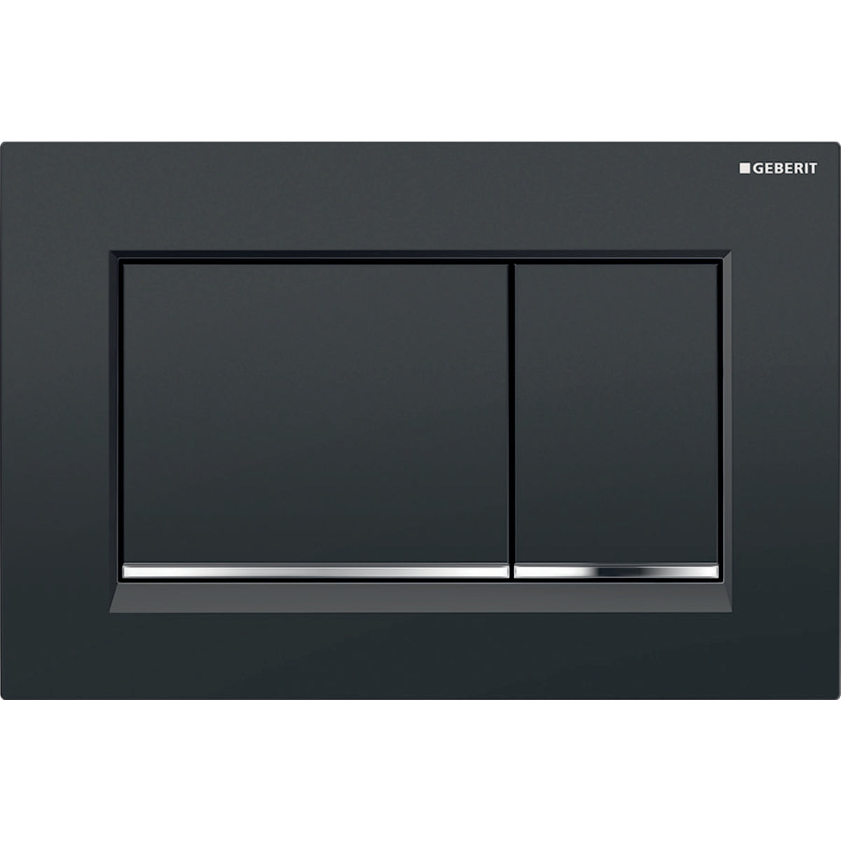 Geberit Sigma30 Dual Flush Plate - Black/Gloss Chrome 115.883.KM.1