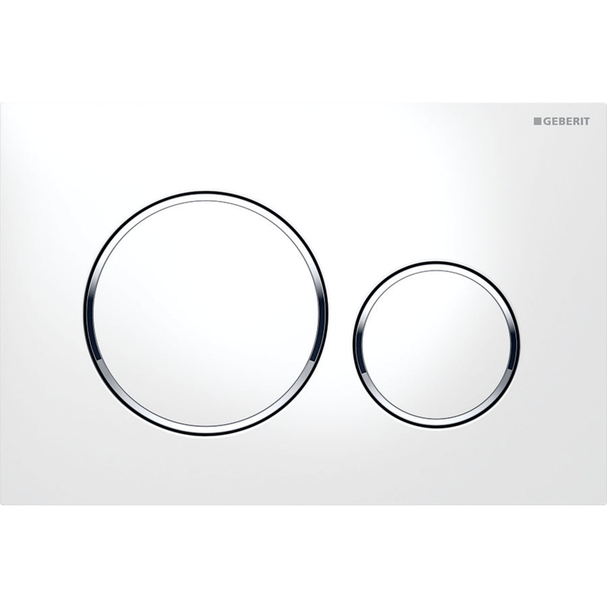 Geberit Sigma20 Dual Flush Plate - White/Gloss Chrome 115.882.KJ.1