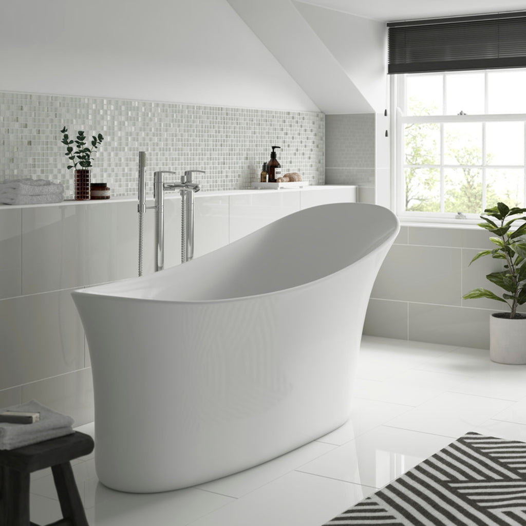 Verona Space White Polished Porcelain Tile 300 x 600mm Pack of 6