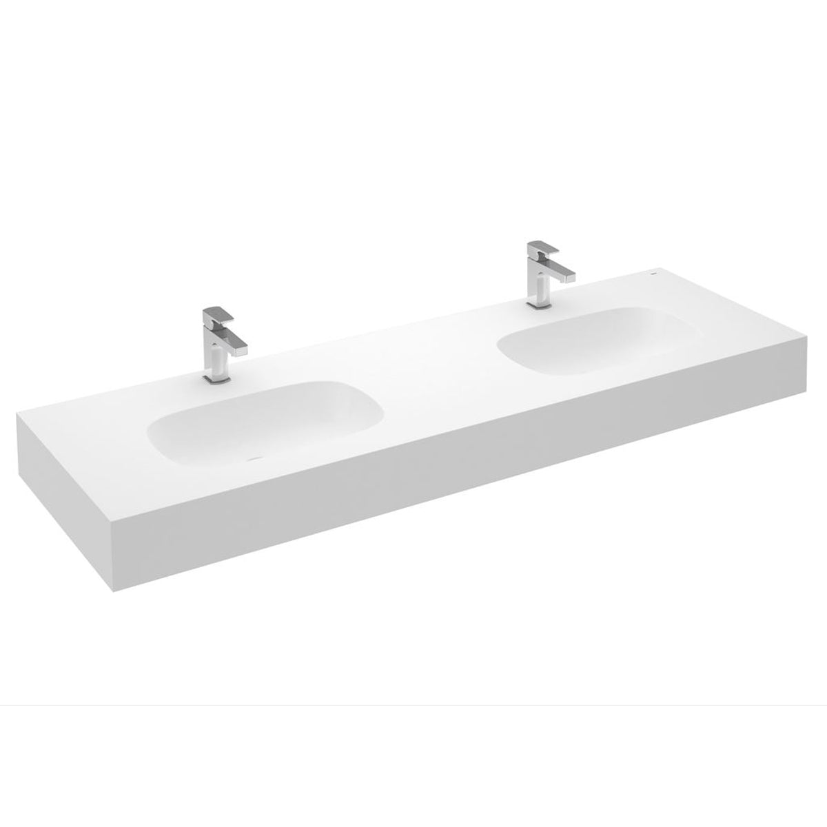 Roca Modo 800 x 450mm Basin Soft 450 x 260mm Bowl with 125mm Skirt - 1 Taphole