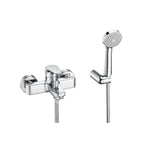 Roca Atlas Wall-mounted Bath-shower Mixer with Handset, Hose and Bracket