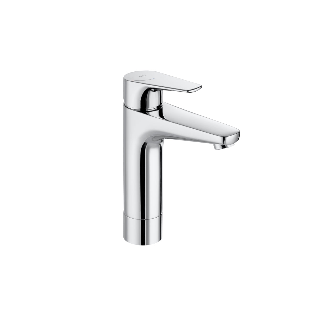 Roca Atlas Cold Start Medium Height Smooth Body Basin Mixer Tap Chrome