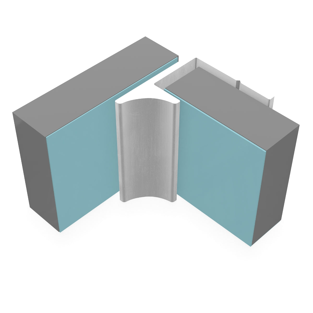 Multipanel Classic Wall Panel Profile Last Corner Type Y Satin Anodised Silver