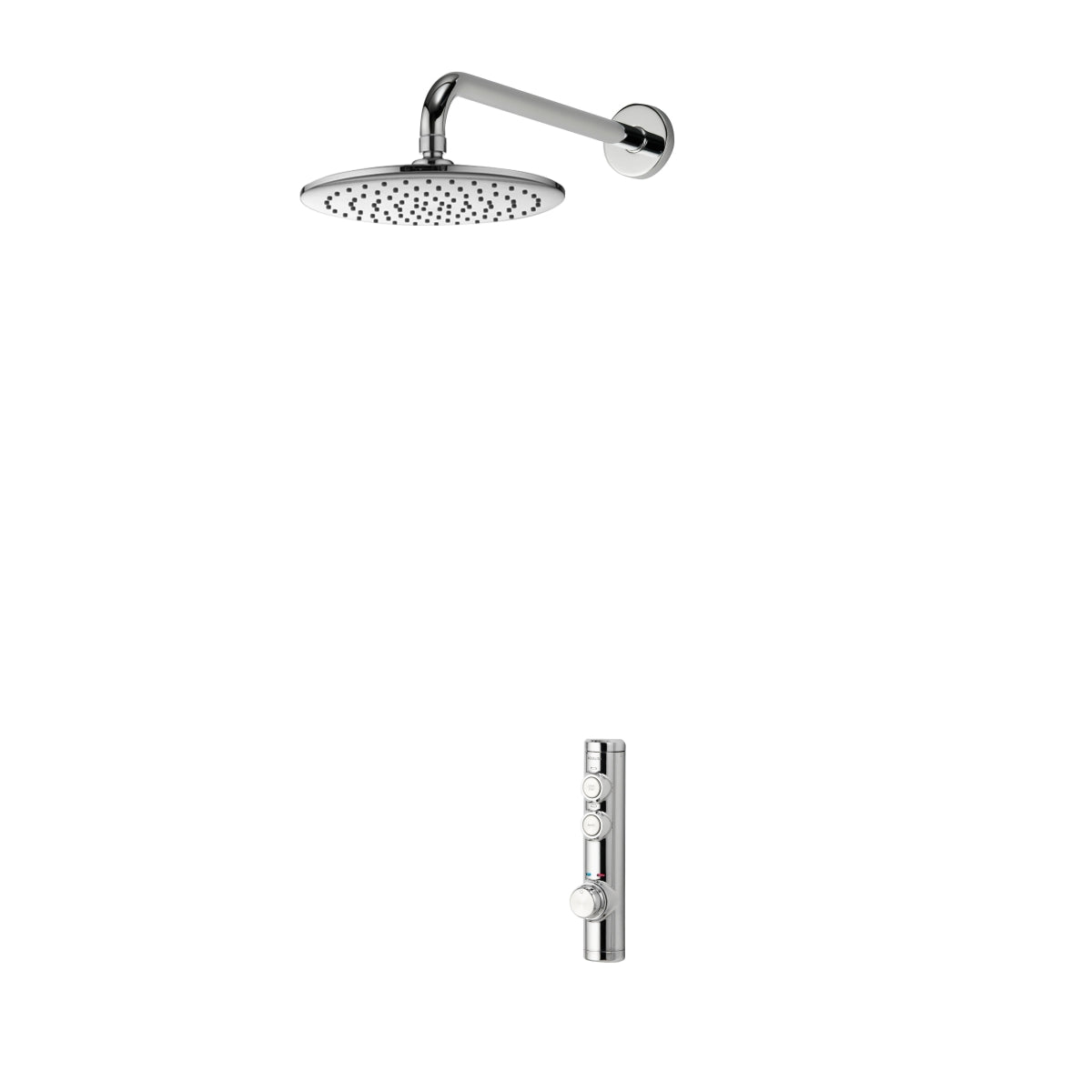Aqualisa Isystem Digital Concealed Wall Fix Shower Head Gravity Pump ISD.A2.BFW.14