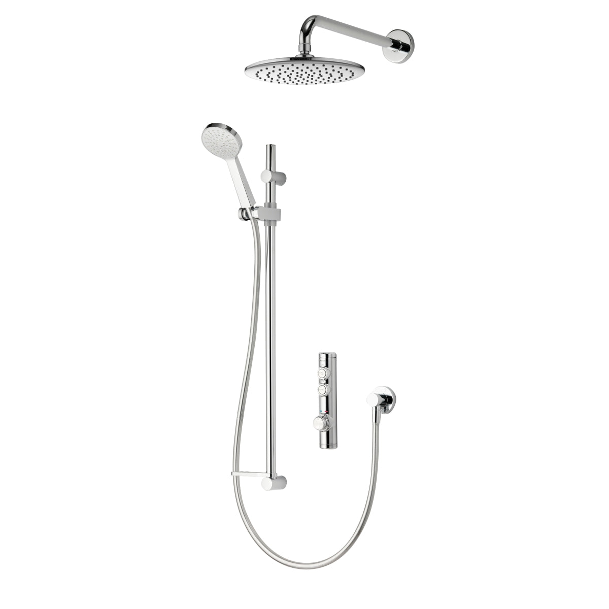 Aqualisa Isystem Digital Shower Concealed Adjustable Wall Shower Head Gravity Pumped Isd.A2.Bv.Dvfw.14 ISD.A2.BV.DVFW.14